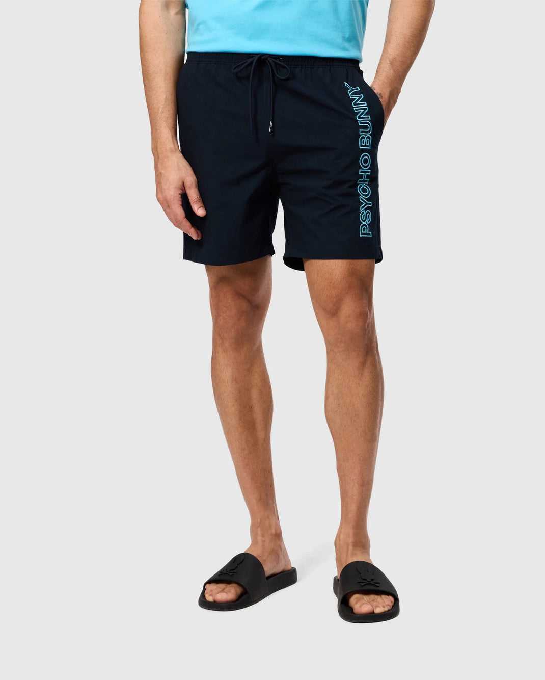 Slip de Bain Psycho Bunny Melvin Swim Trunk Bleu Marine Homme | QQI-19800994